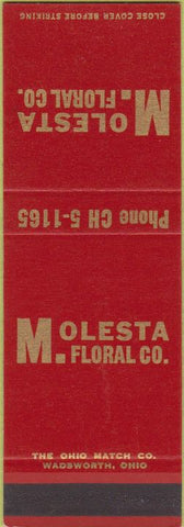 Matchbook Cover - M Olesta Flora Co Grand Rapids MI SAMPLE