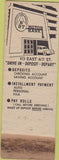 Matchbook Cover - National Bank of Tulsa OK WORN SAMPLE