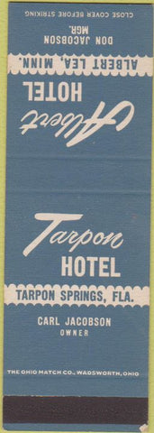 Matchbook Cover - Tarpon Hotel Tarpon Springs FL Albert Lea MN SAMPLE