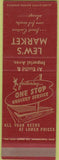 Matchbook Cover - Lew's Markets San Diego? CA SAMPLE
