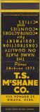 Matchbook Cover - The McShane Co Omaha NE Tractors Chain Saws SAMPLE