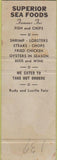 Matchbook Cover - Superior Sea Foods Flint MI WEAR SAMPLE