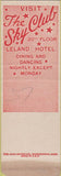 Matchbook Cover - Hotel Aurora Leland Aurora IL SAMPLE
