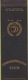 Matchbook Cover - Commonwealth Club SAMPLE