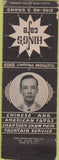 Matchbook Cover - Chinese FoodHing's Cafe NO TOWN WORN SAMPLE