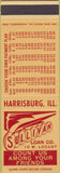Matchbook Cover - Sullivan Loan Co Harrisburg IL SAMPLE