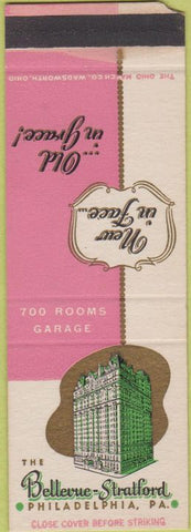 Matchbook Cover - Bellevue Stratford Philadelphia PA WEAR SAMPLE