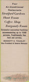 Matchbook Cover - Bellevue Stratford Philadelphia PA WEAR SAMPLE