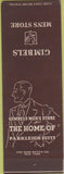 Matchbook Cover - Gimbels Mens Store men's suits SAMPLE