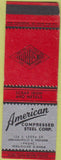 Matchbook Cover - American Compressed Steel Indianapolis IN WEAR SAMPLE