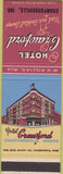 Matchbook Cover - Hotel Crawford Crawfordsville IN SAMPLE