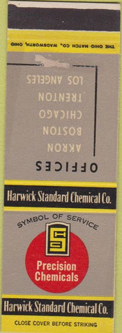 Matchbook Cover - Precision Chemical Akron OH WEAR SAMPLE