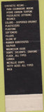 Matchbook Cover - Precision Chemical Akron OH WEAR SAMPLE
