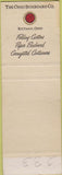Matchbook Cover - Planned Packaging Rittman OH WEAR SAMPLE