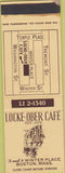Matchbook Cover - Locke Ober Cafe Boston MA SAMPLE