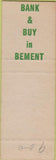 Matchbook Cover - State Bank of Bement IL SAMPLE