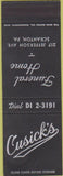 Matchbook Cover - Cusick's Scranton PA Funeral Home SAMPLE