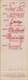 Matchbook Cover - Blackhawk Hotels St Paul MN Peoria IL Davenport IA SAMPLE