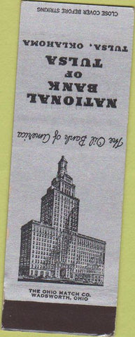 Matchbook Cover - National Bank of Tulsa OK SAMPLE