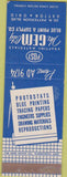 Matchbook Cover - Gem City Drafting Blue Print Dayton OH SAMPLE