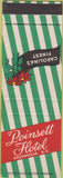 Matchbook Cover - Poinsett Hotel Greenville SC SAMPLE