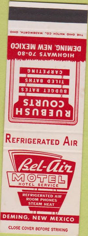 Matchbook Cover - Bel Air Motel Deming NM WEAR SAMPLE