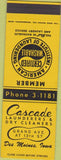 Matchbook Cover - Cascade Laundry Dry Cleaning Des Moines IA SAMPLE