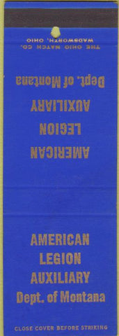Matchbook Cover - American Legion Auxiliary Montana MT SAMPLE