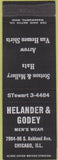 Matchbook Cover - Helander Godey Men's Clothes Stetson Chicago IL SAMPLE