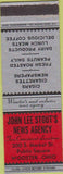 Matchbook Cover - John Lee Stout's News Agency Wooster OH SAMPLE