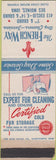 Matchbook Cover - The French Way Cleaning Dry Cleaning Des Moines IA SAMPLE