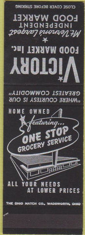 Matchbook Cover - Victory Food Market Mount Vernon VA SAMPLE