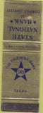 Matchbook Cover - State National Bank Corpus Christi TX SAMPLE