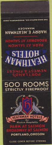 Matchbook Cover - Heathman Hotels Portland OR SAMPLE