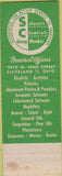 Matchbook Cover - Ohio Solvents Chemicals Cleveland OH SAMPLE