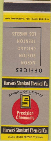 Matchbook Cover - Precision Chemical Akron OH WEAR SAMPLE