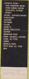 Matchbook Cover - Precision Chemical Akron OH WEAR SAMPLE