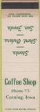 Matchbook Cover - Coffee Shop Corning IA WEAR SAMPLE