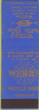 Matchbook Cover - Webb's Waffle Shops Dallas TX SAMPLE