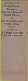 Matchbook Cover - Webb's Waffle Shops Dallas TX SAMPLE