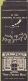 Matchbook Cover - Colonial Hotel York PA WORN SAMPLE