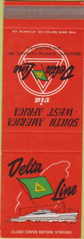 Matchbook Cover - Delta Line Shipping New Orleans LA SAMPLE