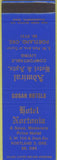Matchbook Cover - Admiral Hotel Apartments Portland OR SAMPLE