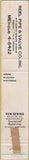 Matchbook Cover - Reel Pipe Valve Indianapolis IN WEAR 10 Strike