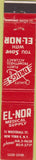 Matchbook Cover - El Nor Medical Supply New York City 12 Strike