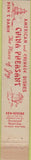 Matchbook Cover - China Pheasant Seattle WA 10 Strike