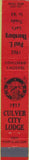 Matchbook Cover - Elks Lodge Culver City CA Los Angeles red 10 Strike