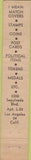 Matchbook Cover - Elks Lodge Culver City CA Los Angeles red 10 Strike