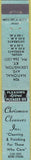 Matchbook Cover - Chrisman Cleaners Lexington KY 10 Strike