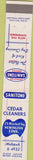 Matchbook Cover - Cedar Cleaners NO TOWN 10 Strike
